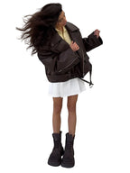 Headline Belted Biker – Chocolate