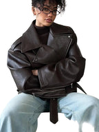 Headline Belted Biker – Chocolate