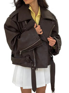 Headline Belted Biker – Chocolate