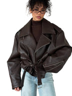 Headline Belted Biker – Chocolate