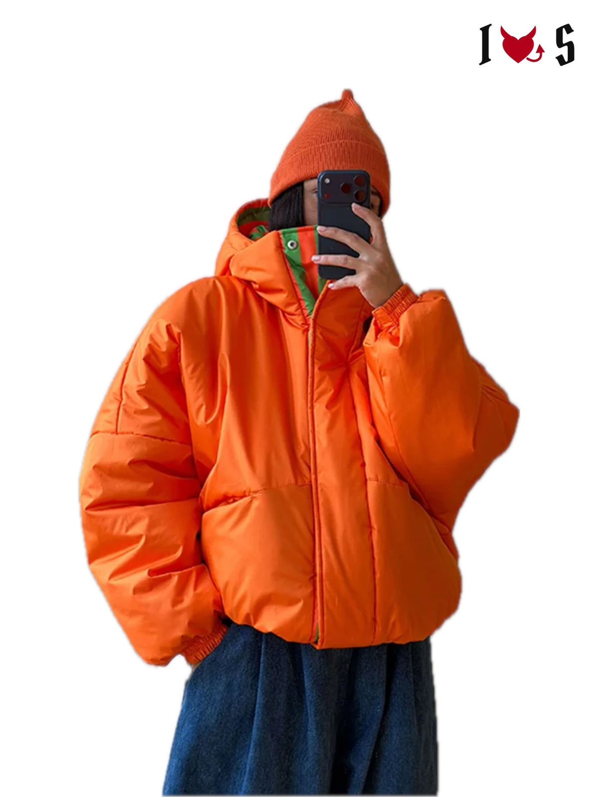 Reversed to solid orange