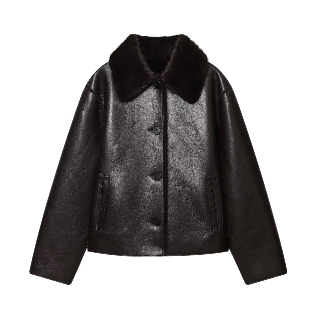 Getaway Reversible Jacket Dark Brown - front