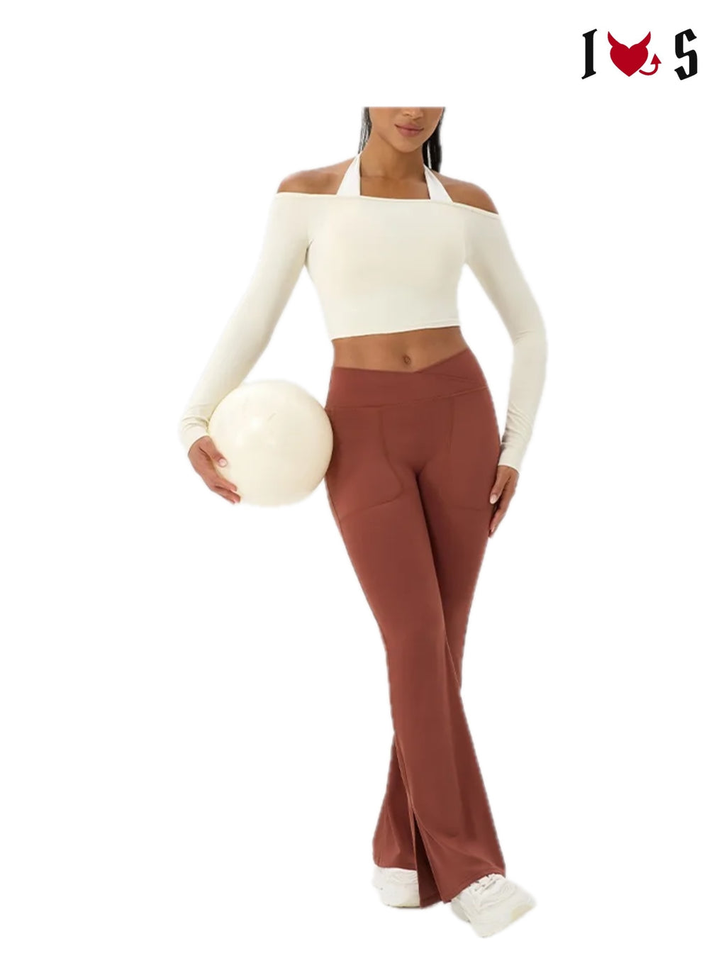Halter crop top full outfit