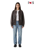 Outlaw Biker Jacket Brown - front