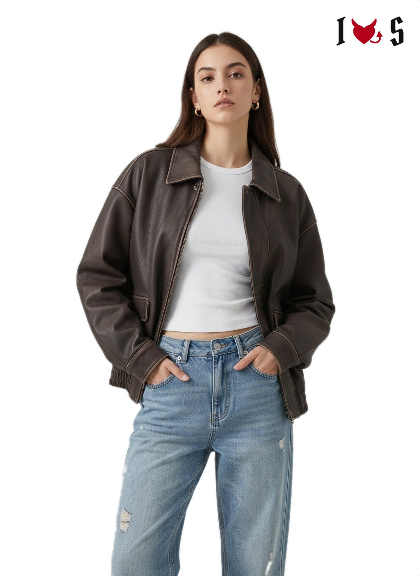 Outlaw Biker Jacket Brown