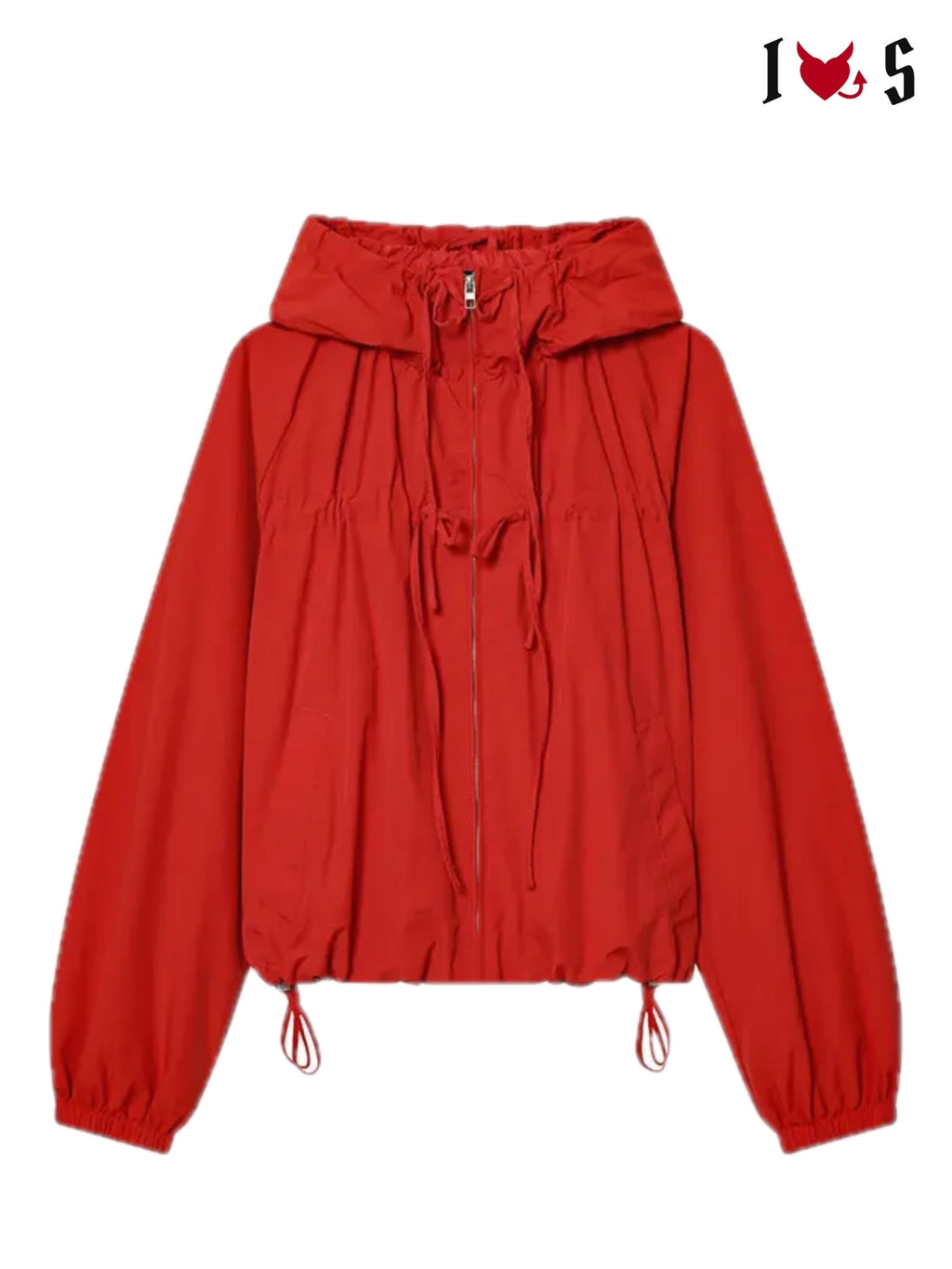 Red Flag hooded jacket in red