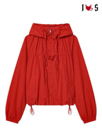 Red Flag hooded jacket in red