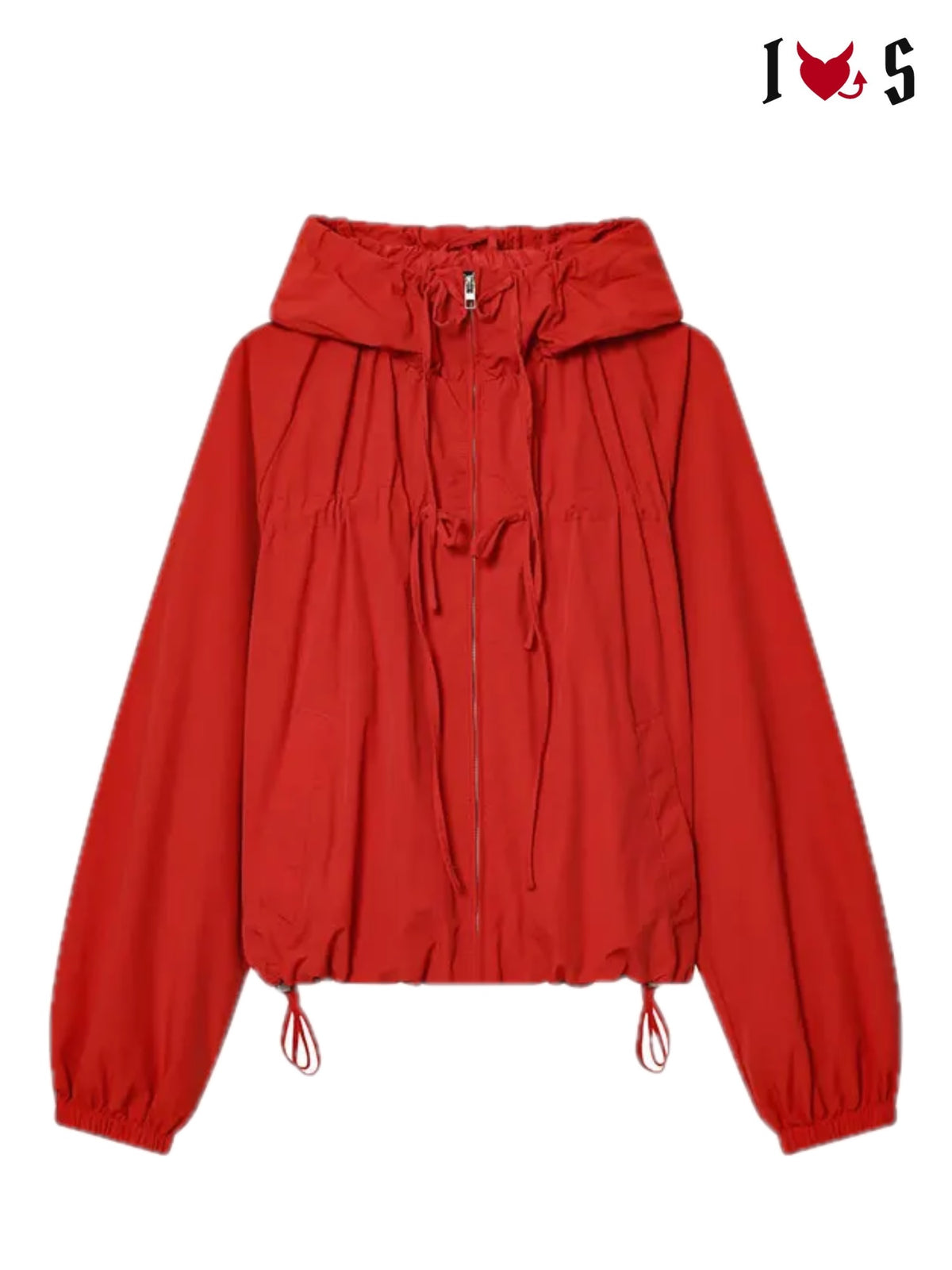 Red Flag hooded jacket in red