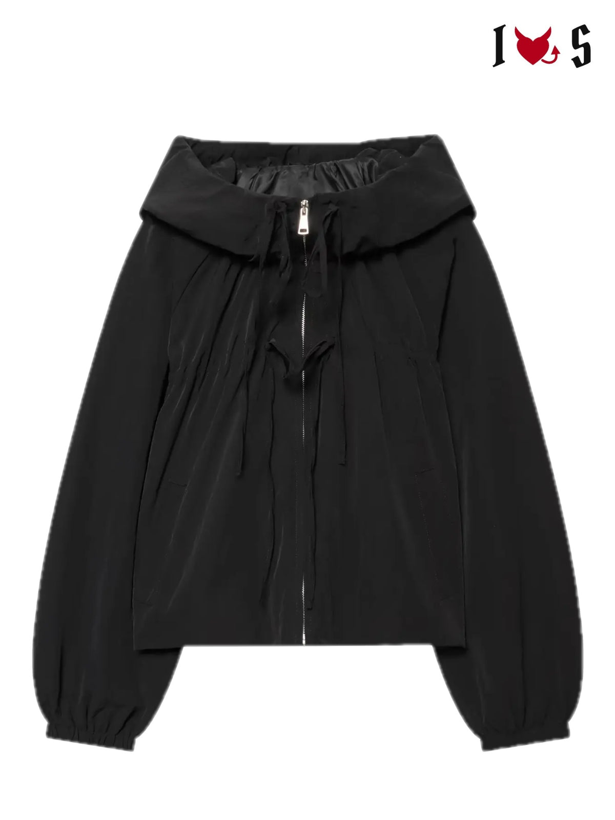 Red Flag hooded jacket in black