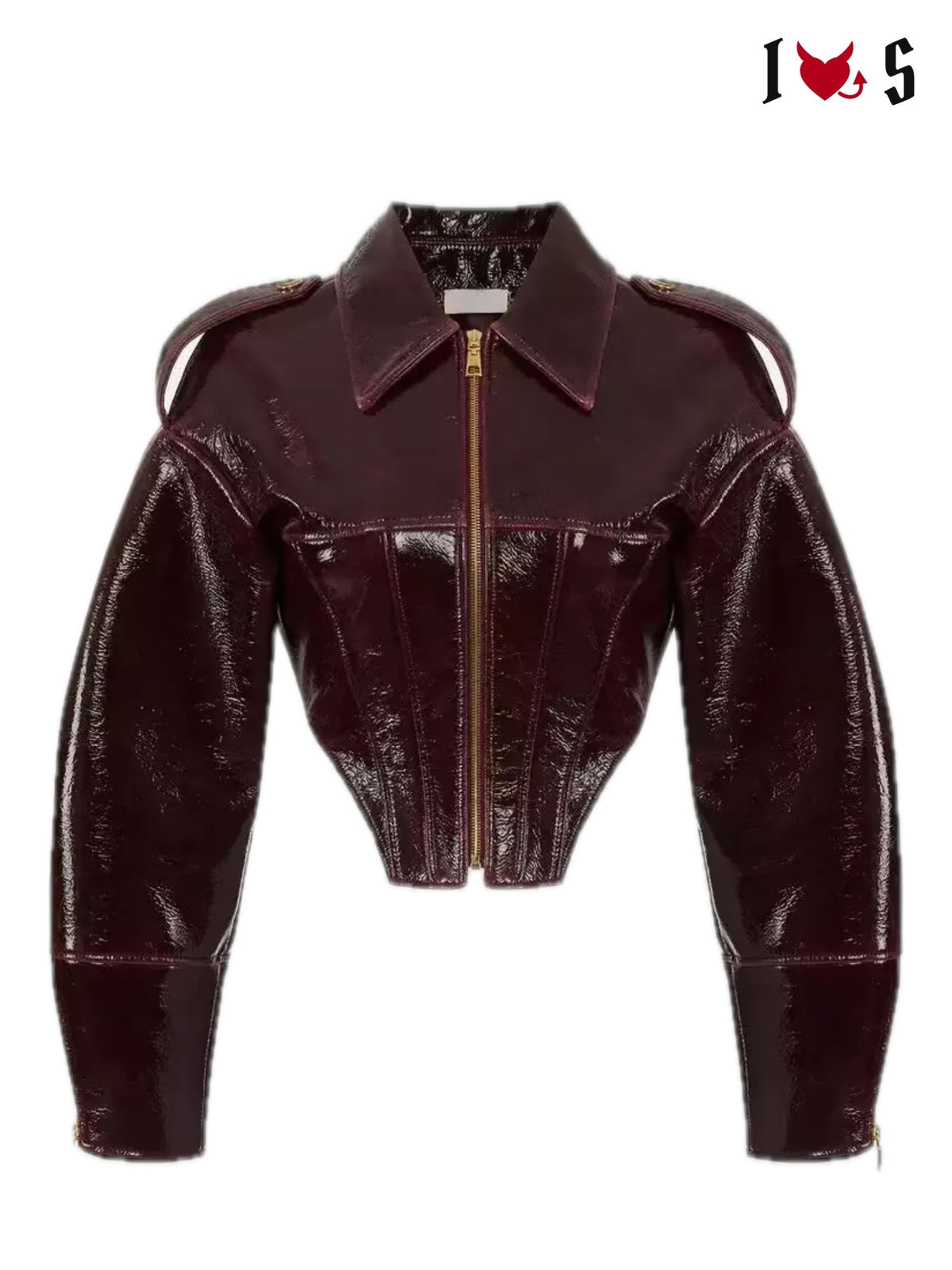 Vixen jacket in burgundy, front