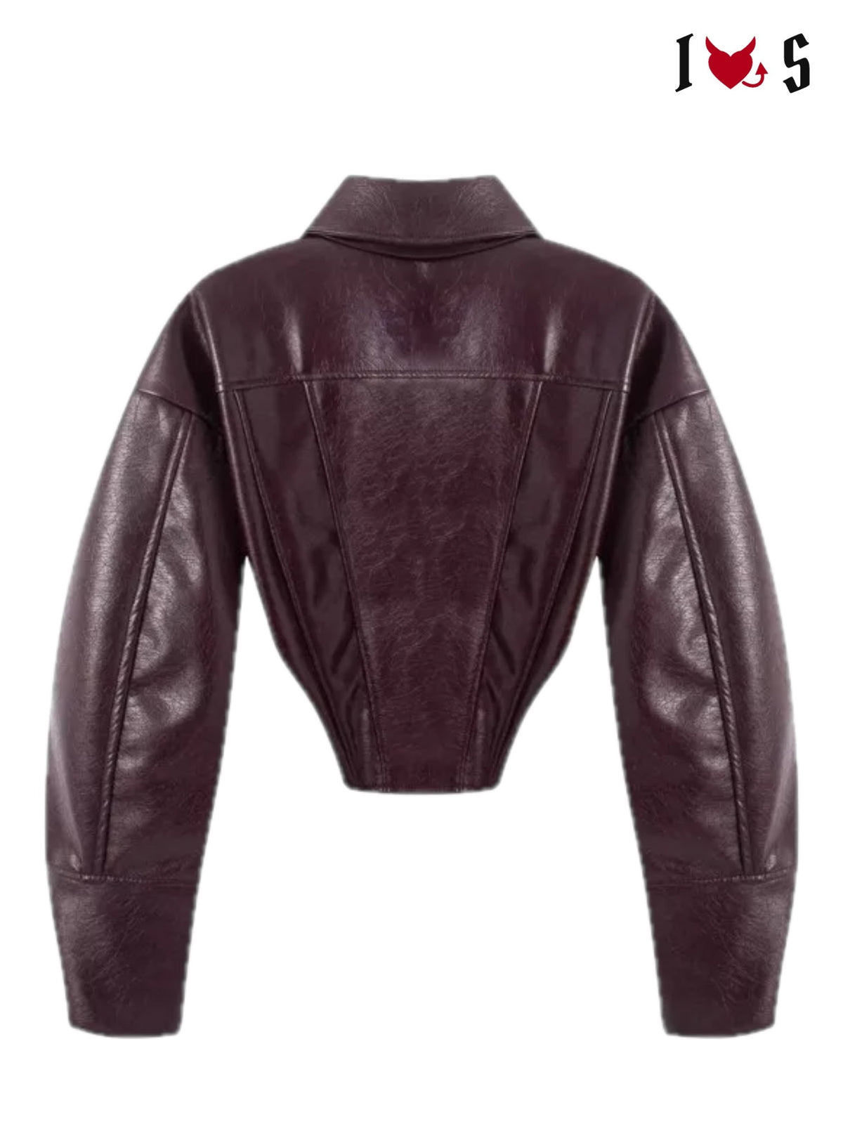Vixen jacket in burgundy, back